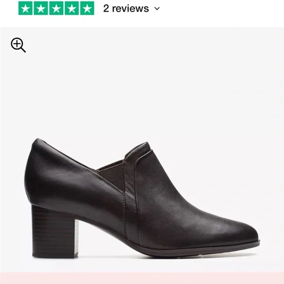 NWOT - Clarks - Loken Way Dark Brown Leather Booties - Picture 1 of 8